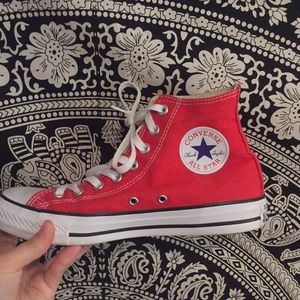 Red All Star Hightop Converse